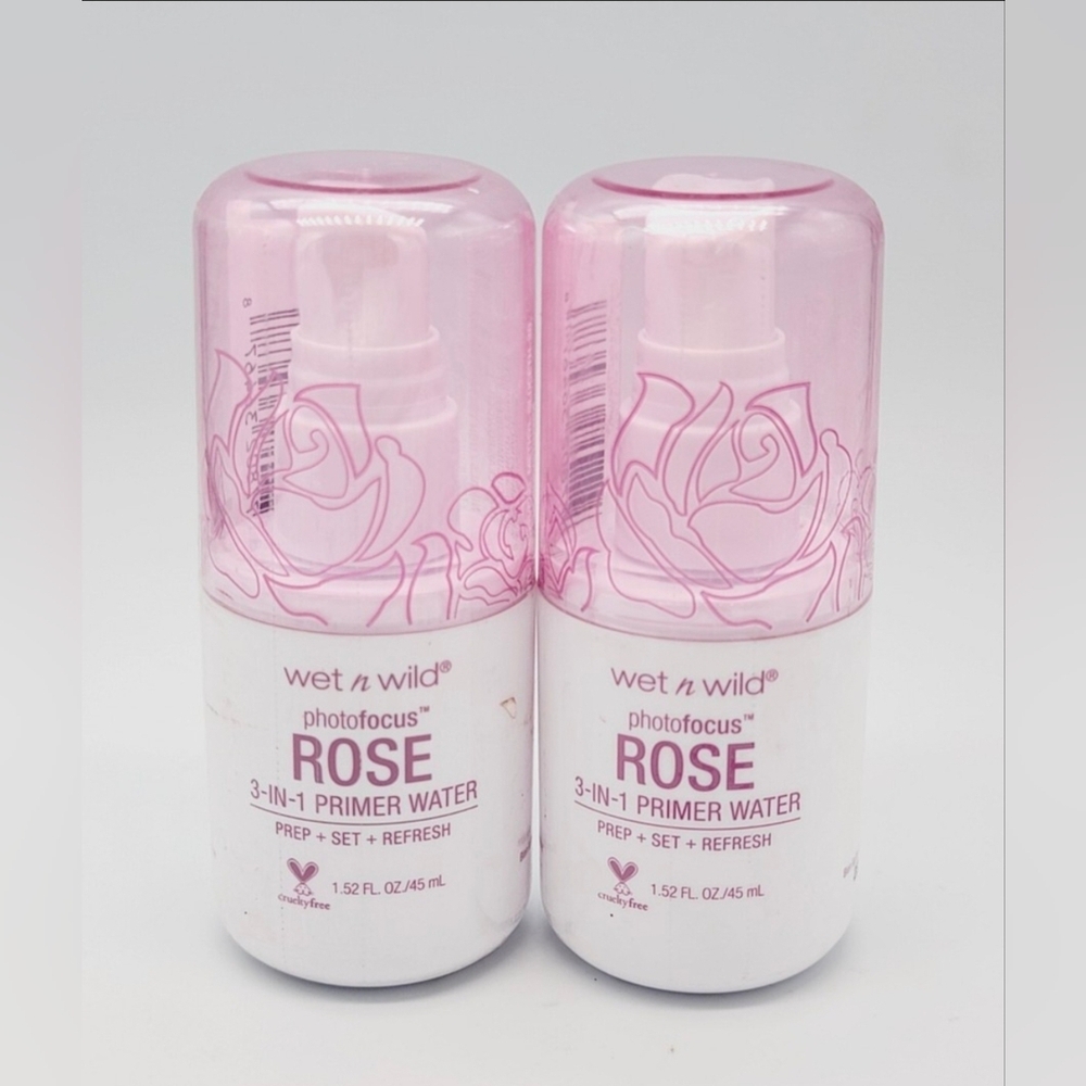 Wet n Wild Photofocus Rose Primer Water Duo 1.52Fl Oz BNIB